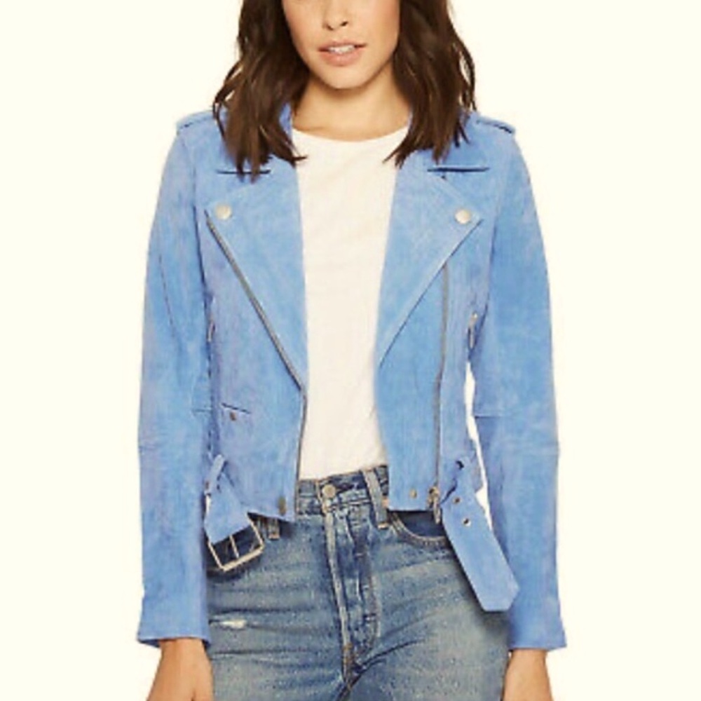 Blank NYC blue suede jacket. Size XS. Excellent condition! Genuine suede.